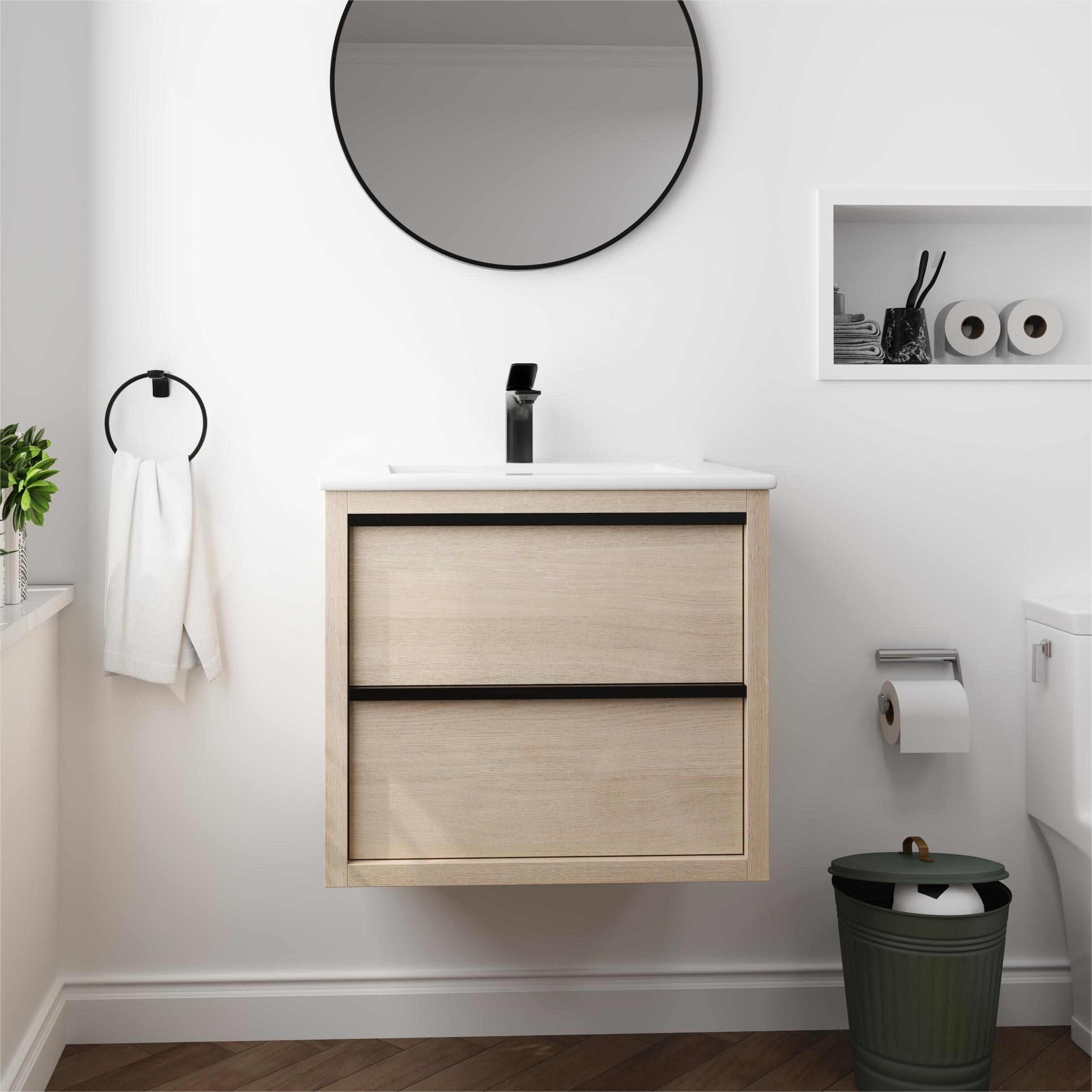 Beingnext 24"/30" Bathroom Vanity With Sink, Floating Bathroom Vanity ... throughout Salt 18Dx30" Floating Bathroom Vanity