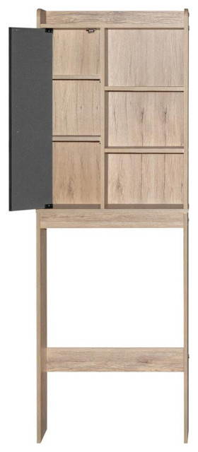 Better Home Products Ace Over-The-Toilet Storage Shelf In Natural Oak ... with Better Home Products Ace Over The Toilet Storage Shelf In White & Natural Oak