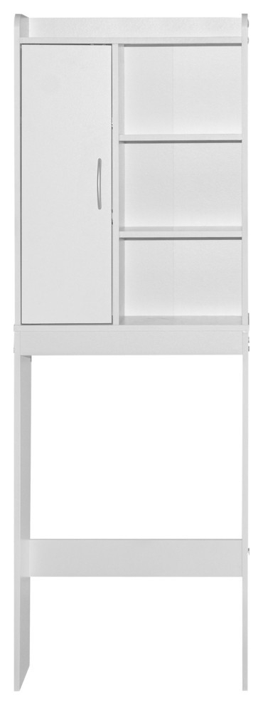 Better Home Products Ace Over -The-Toilet Storage Shelf In White ... with regard to Better Home Products Ace Over The Toilet Storage Shelf In White & Natural Oak