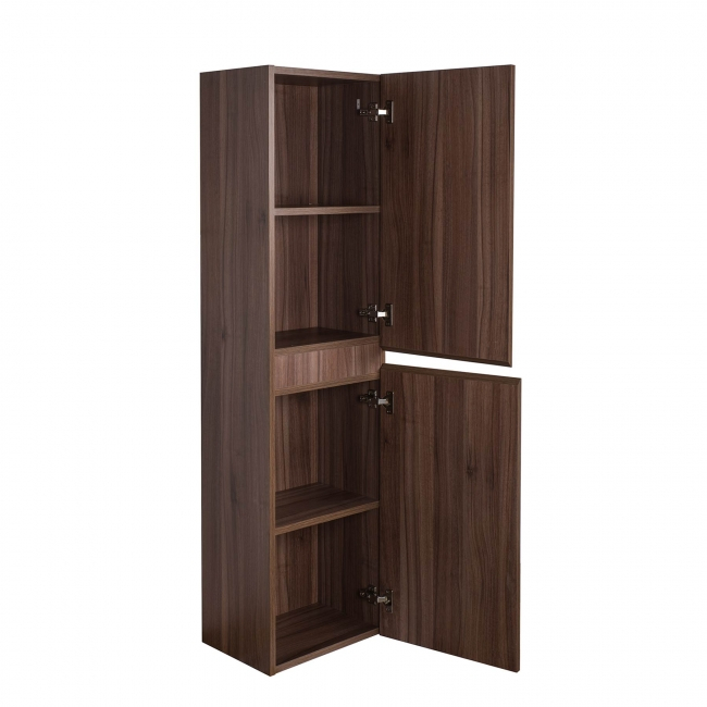 Buy Angela 16 X 59 Linen Cabinet In Walnut On Conceptbaths.com regarding 16" X 67" Linen Cabinet, Walnut Tn-N1200-Sc-Wn