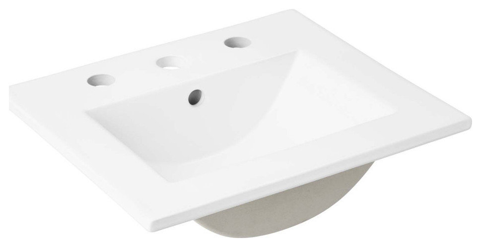 Cayman 18" Bathroom Sink, White - Contemporary - Bathroom Sinks - By ... with regard to Cayman 18 Bathroom Sink