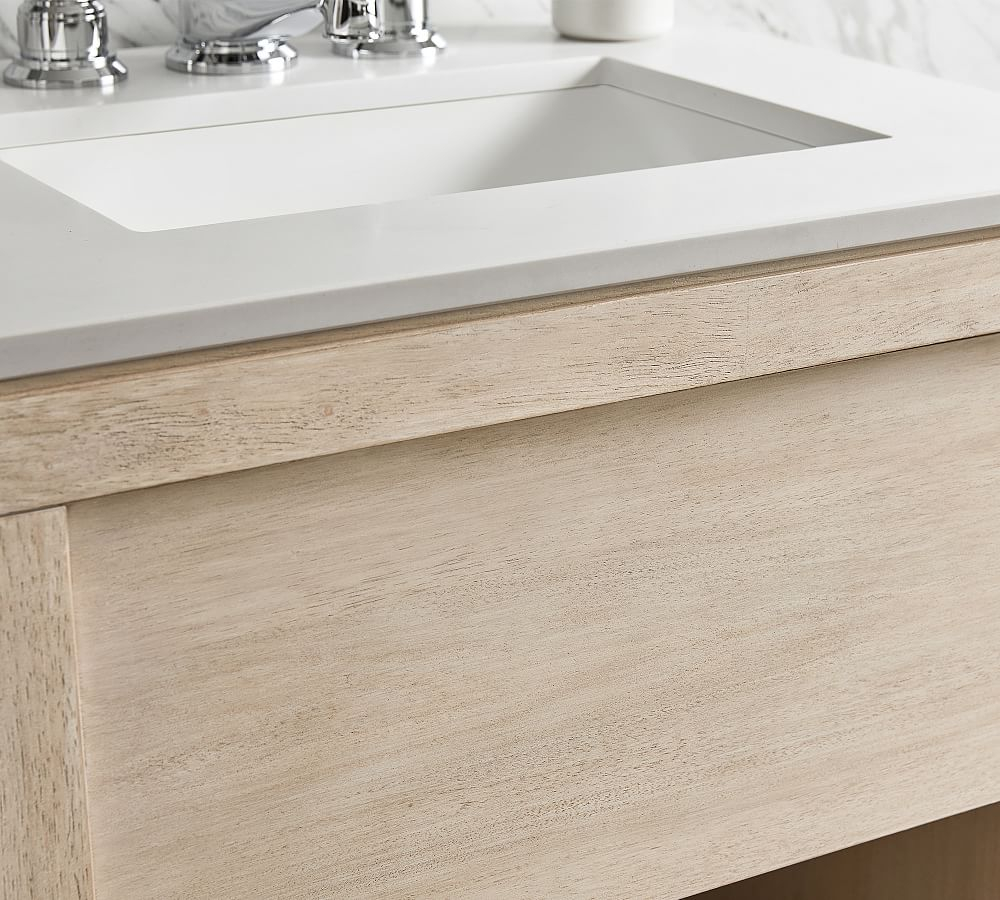 Cayman 26" Single Sink Vanity | Pottery Barn with Cayman 48 Single Basin Bathroom Sink
