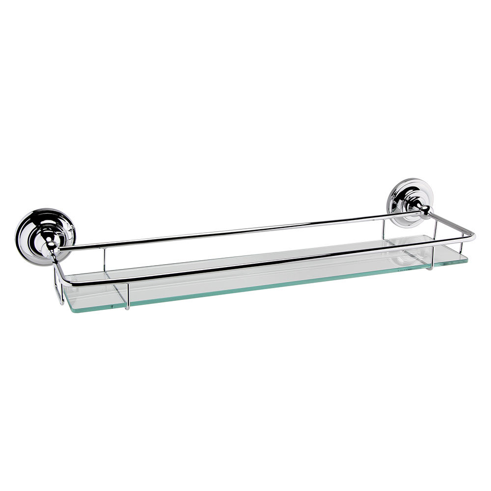Chatsworth Traditional Chrome & Glass Bathroom Shelf At Victorian ... in Studio Bathroom Glass Shelf Polished Chrome