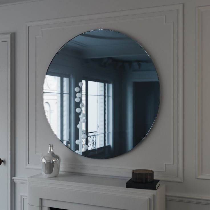 Color & Mirror | Blue Wall Mirrors, Lighted Wall Mirror, Mid Century Mirror pertaining to How Blue Neon Wall Mirrors Transform Interior Spaces