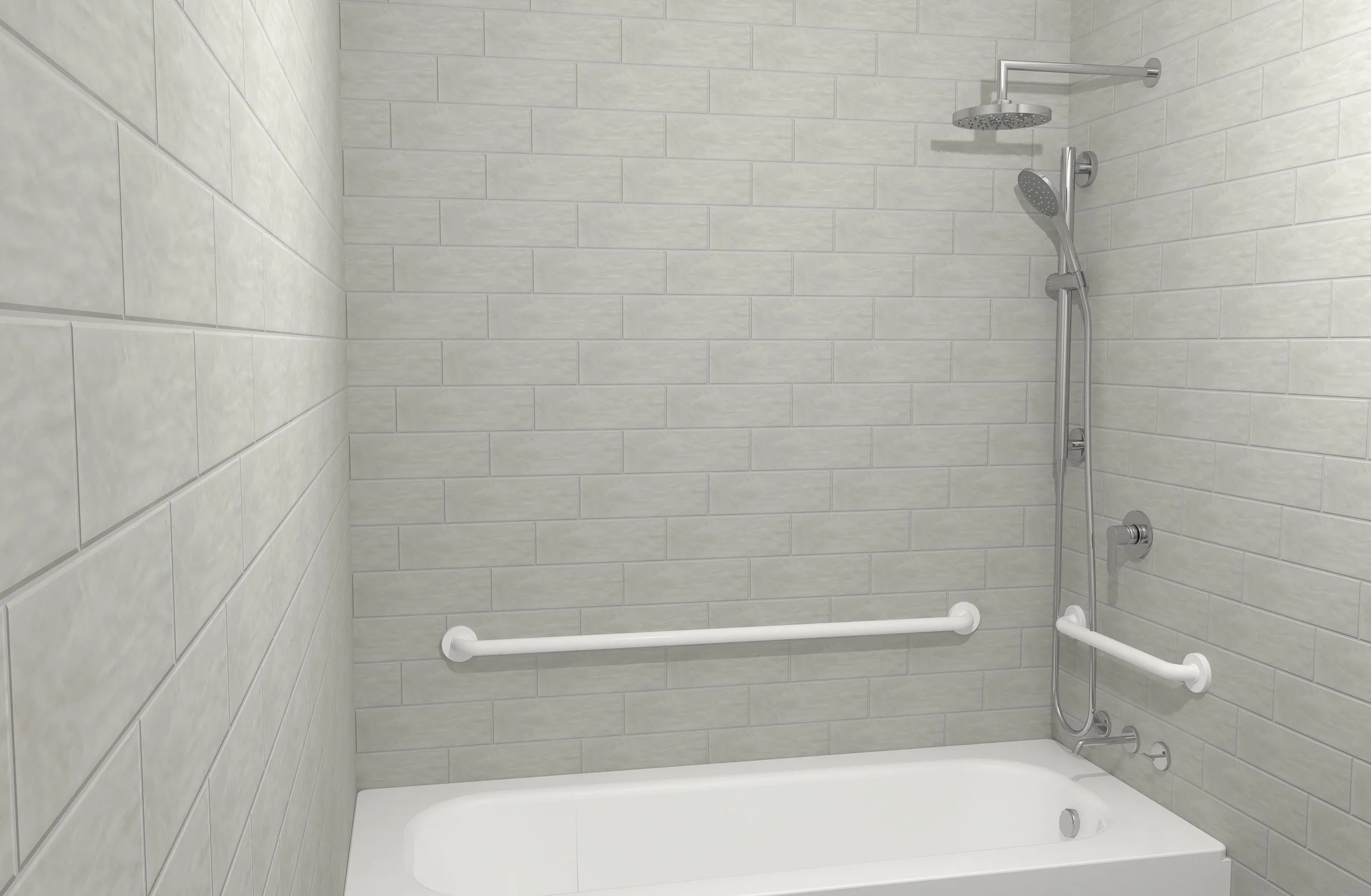 Contract Series Straight Grab Bar regarding Elegancia 35" Wide Straight Grab Bar For Bathrooms