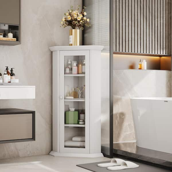 Corner Bathroom Wall Cabinets Uk | Cabinets Matttroy with regard to 32" Wood 2-Door Bathroom Corner Cabinet