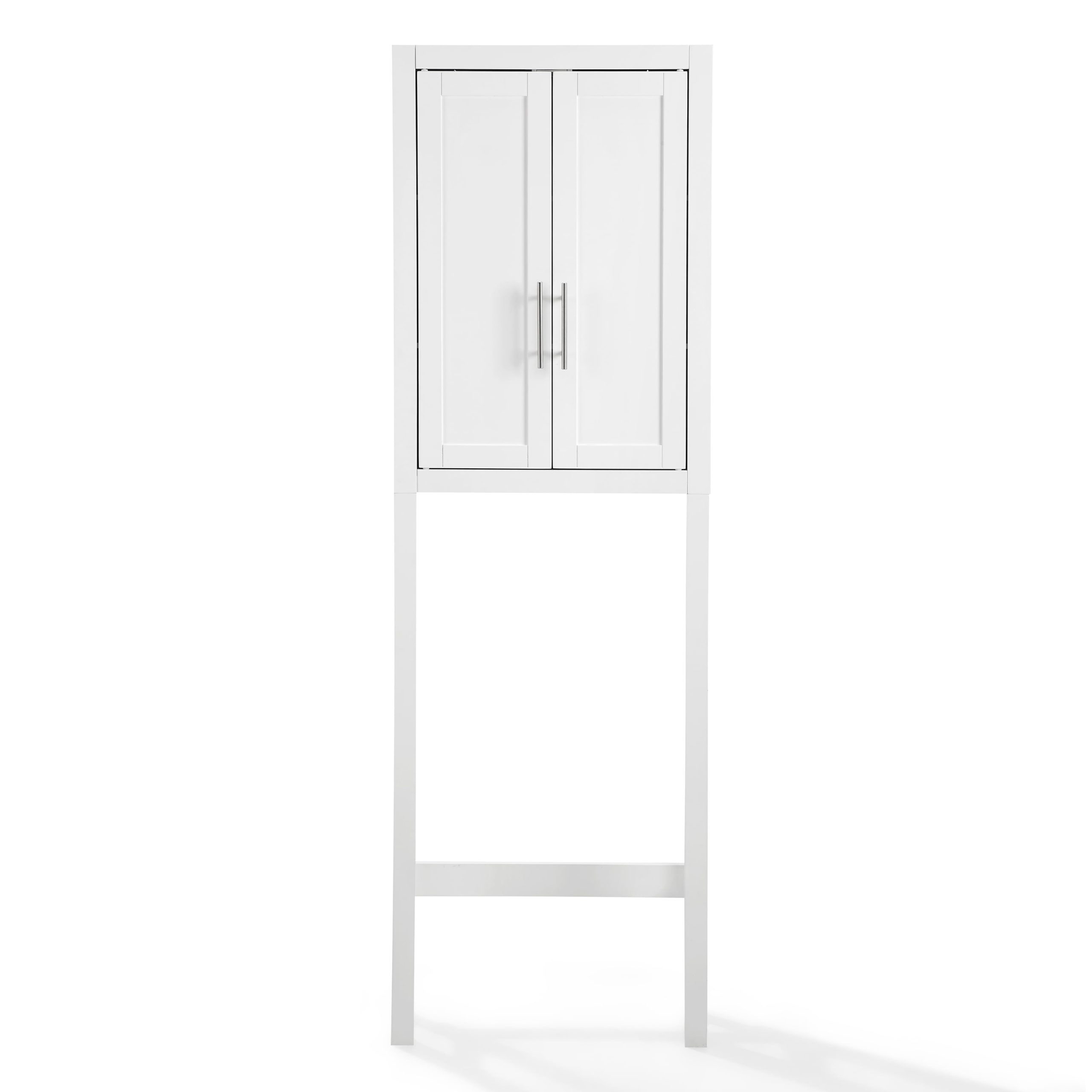 Crosley Furniture Savannah Transitional Wood/Metal Spacesaver In White ... with How Savannah Space Saver White Transforms Small Living Spaces into Functional Areas