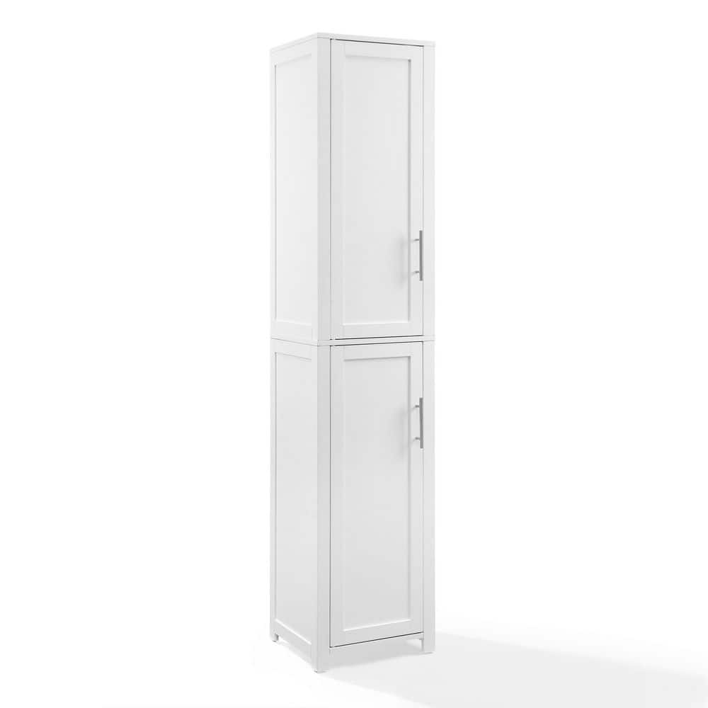 Crosley Furniture Savannah White 72.5 In. Linen Storage Cabinet With ... throughout Savannah Storage Cabinet White