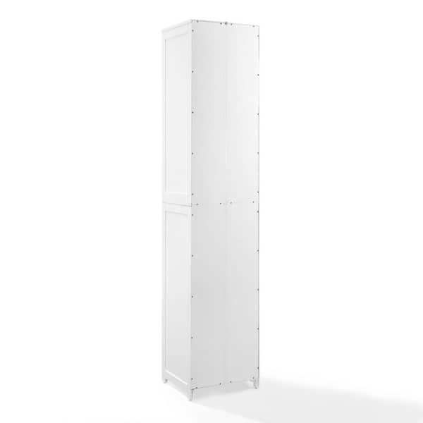 Crosley Furniture Savannah White 72.5 In. Linen Storage Cabinet With ... within The Art of Choosing the Perfect Savannah Storage Cabinet White for Your Living Room