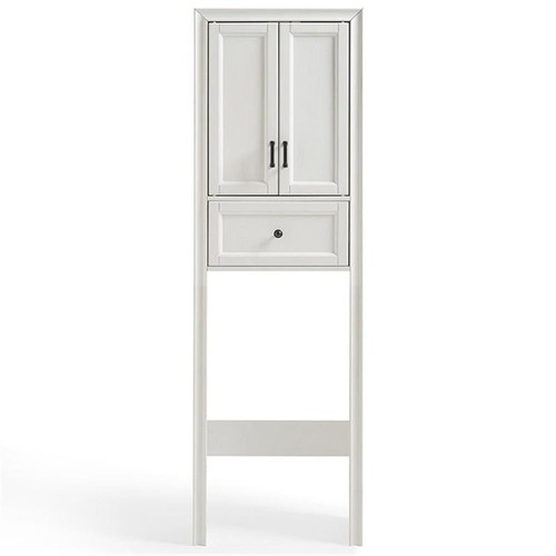 Crosley Furniture Tara Wood Classic Spacesaver In Vintage White/Black ... with Crosley Furniture Savannah Transitional Wood/Metal Spacesaver In White/Nickel