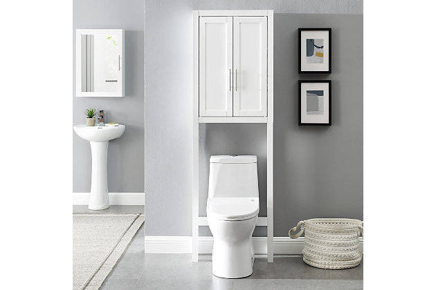 Crosley Savannah Over The Toilet Space Saver Cabinet | Ashley Furniture ... inside Savannah Space Saver White