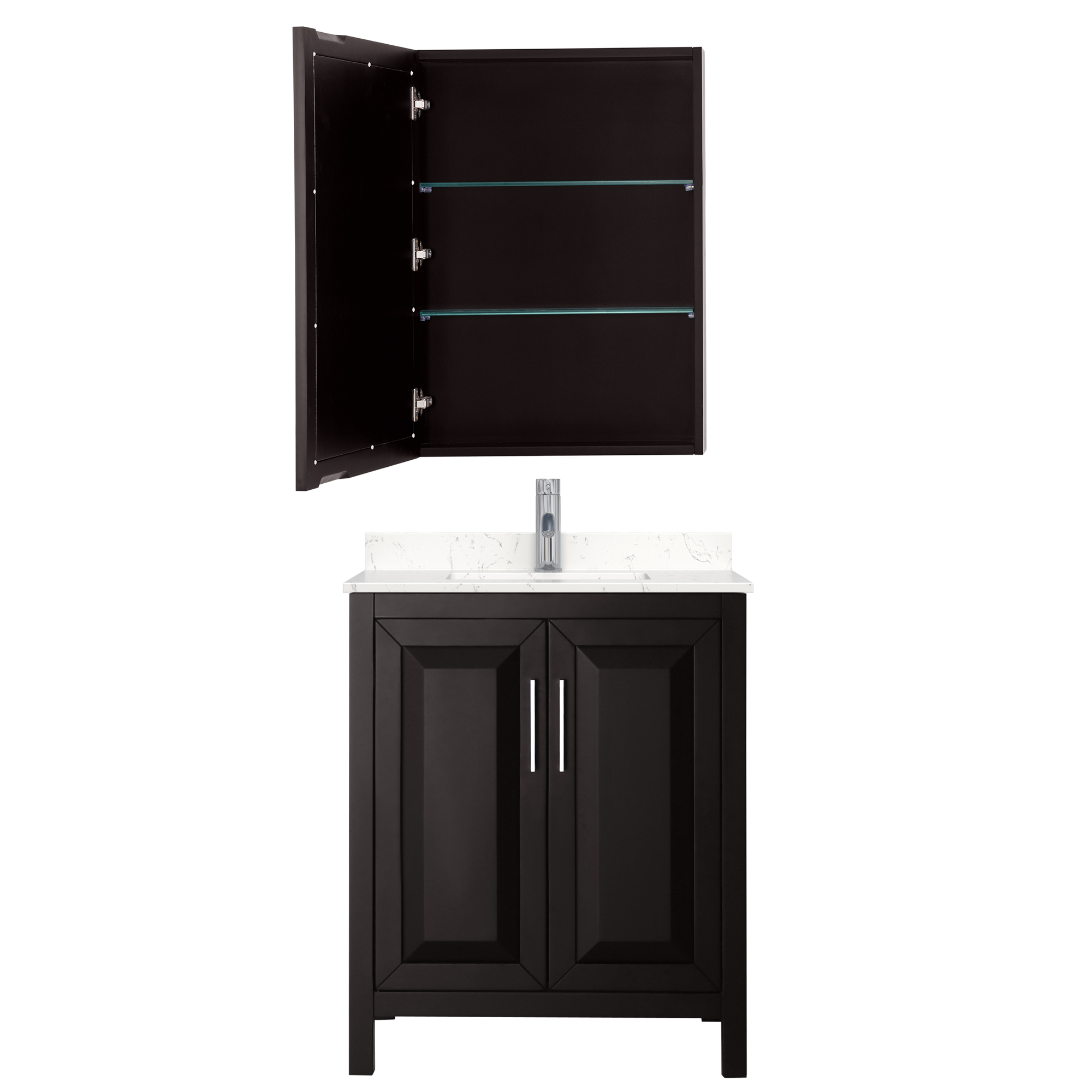 Daria 30" Single Bathroom Vanity - Dark Espresso | Beautiful Bathroom ... inside Daria Linen Tower In Dark Espresso