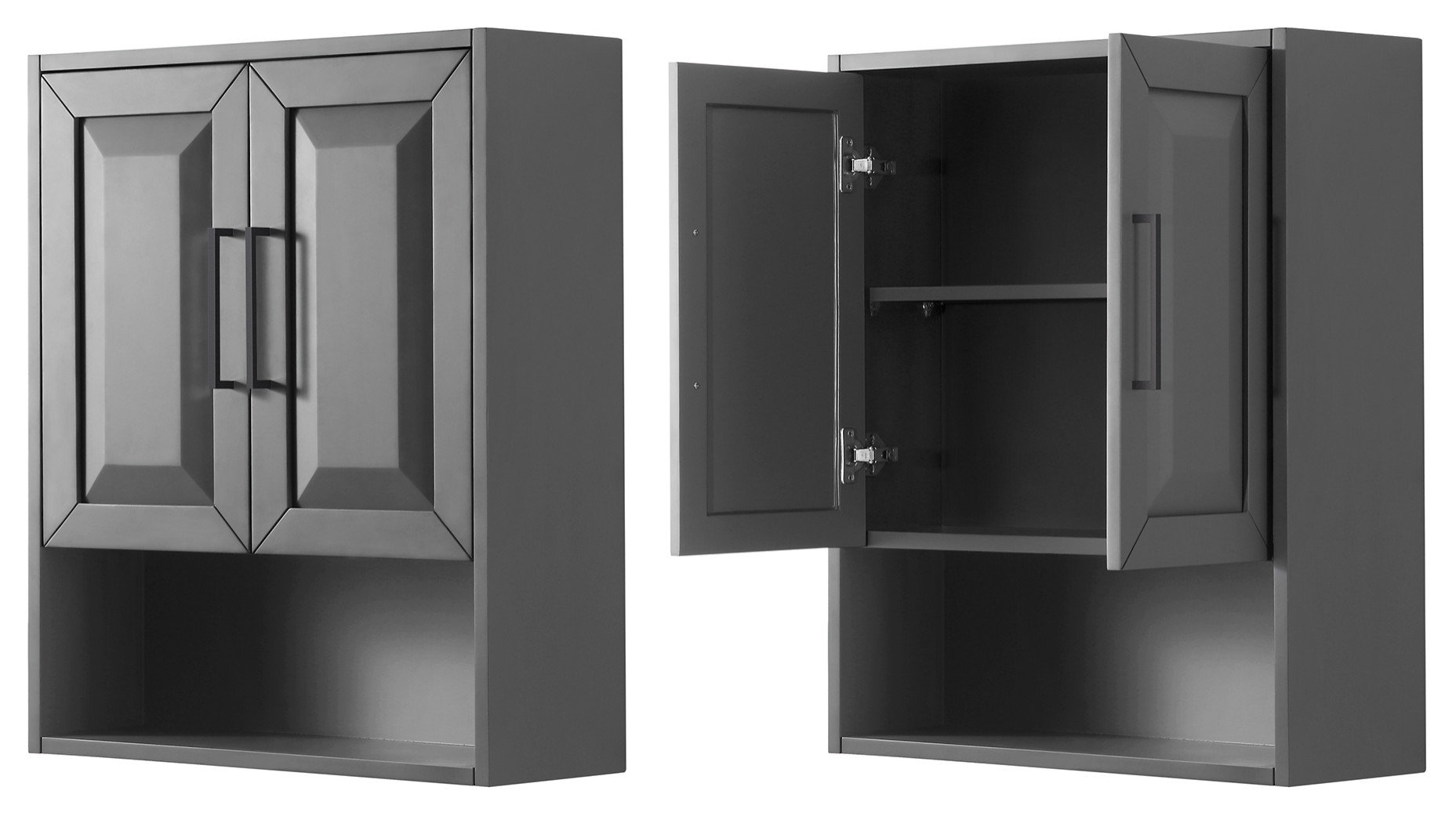 Daria Over-The-Toilet Bathroom Wall-Mounted Storage Cabinet In Gray ... throughout Avery Over-The-Toilet Wall-Mounted Storage Cabinet