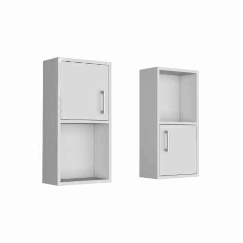 Depot E-Shop 2 Pcs Wall Mounted Bathroom Medicine Cabinet, Two Doors ... inside Creating organized bathroom spaces with modular shelving designs