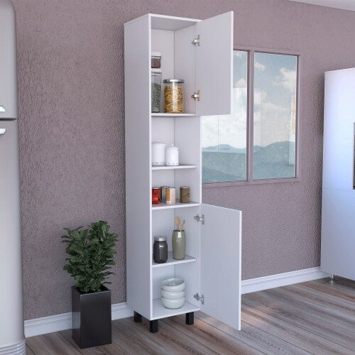 Depot E-Shop Kitchen Pantry 79 H, 2 Open Shelves, 3 Internal Shelves, 2 ... inside Creating organized bathroom spaces with modular shelving designs