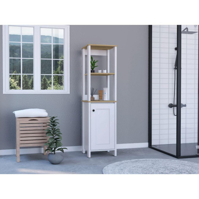 Depot E-Shop New Haven Linen Cabinet, Two Internal Shelves, Two Open ... with Depot E-Shop Norwalk Linen Cabinet