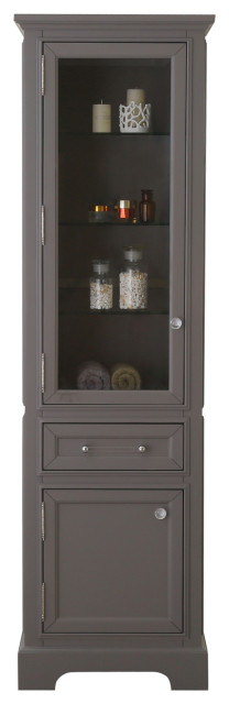 Derby Collection Linen Cabinet, Cashmere Grey - Transitional - Bathroom ... in How The Derby Collection Linen Cabinet Enhances Household Organization