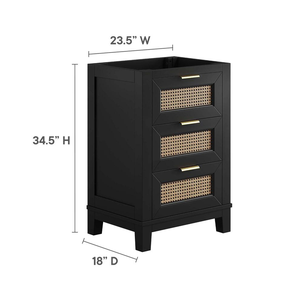 Dixie 24" Solid Wood Bathroom Vanity Cabinet In Black - Modern In Designs intended for Dixie 24" Solid Wood Bathroom Vanity Cabinet