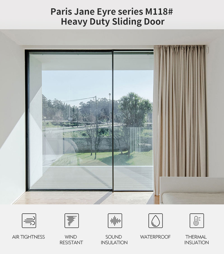 Double Glass Aluminum Sliding Door for Design Principles and Functional Benefits of Aeri Square Sliding Doors in Dual-Shelf Aluminum Frameworks