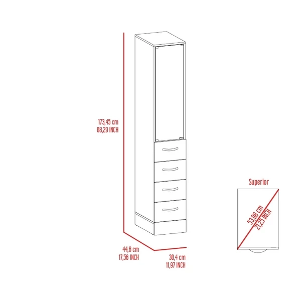 Dropship Depot E-Shop Magna Linen Cabinet, Three Shelves, Four Drawers ... pertaining to Understanding the Versatility of White Linen Cabinets in Modern Home Design