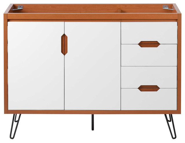 Energize 48" Bathroom Vanity Cabinet, Chevron White - Midcentury ... with Understanding the Benefits of Energize 48 Bathroom Vanity Cabinet Design