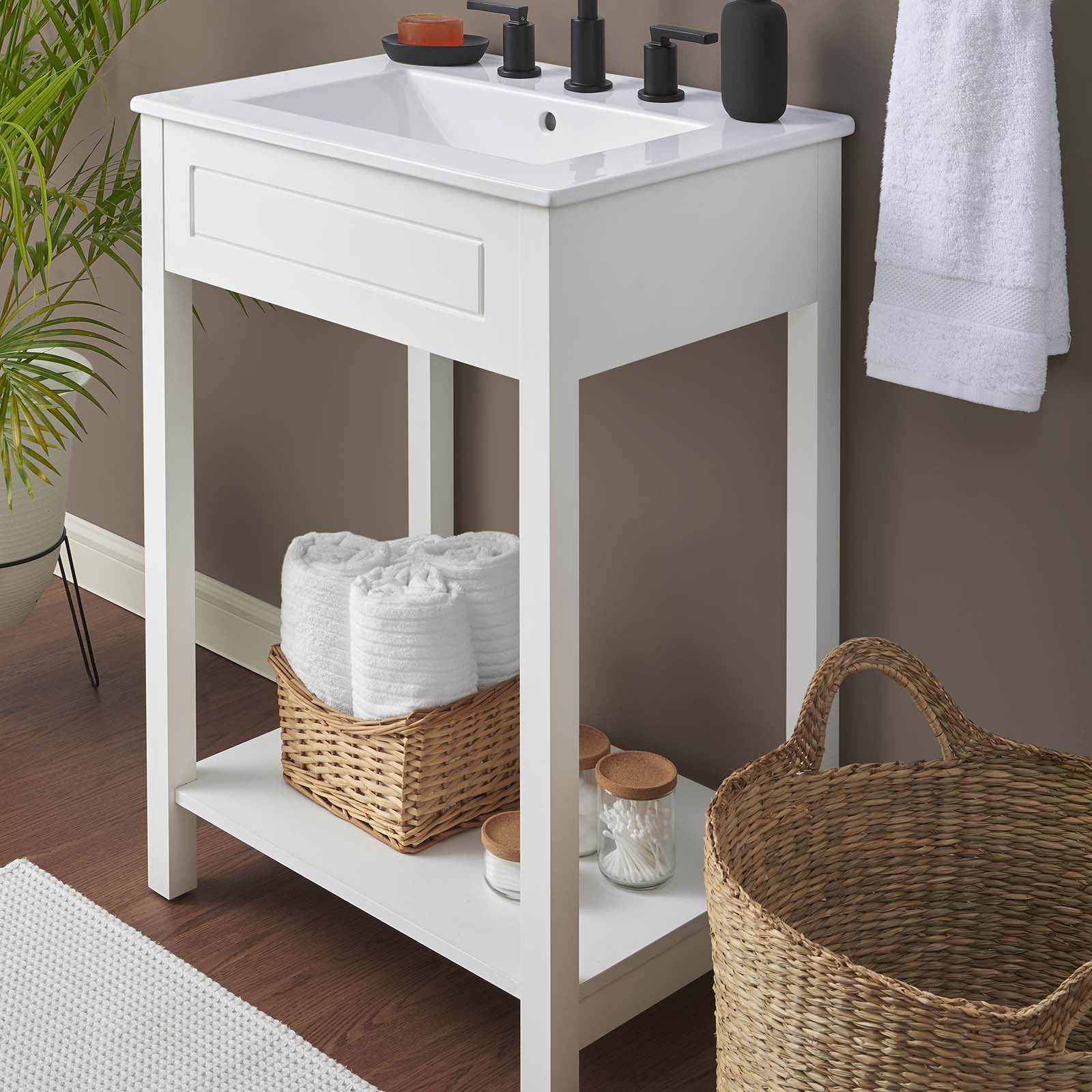 Estetica Furniture Modway Altura 24" Bathroom Vanity | Wayfair pertaining to Altura 24" Bathroom Vanity Cabinet, White