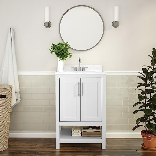 Flash Furniture Vega 30 Inch Bathroom Vanity With Sink Combo, Storage ... within Vega Bathroom Storage Cabinet, Gray