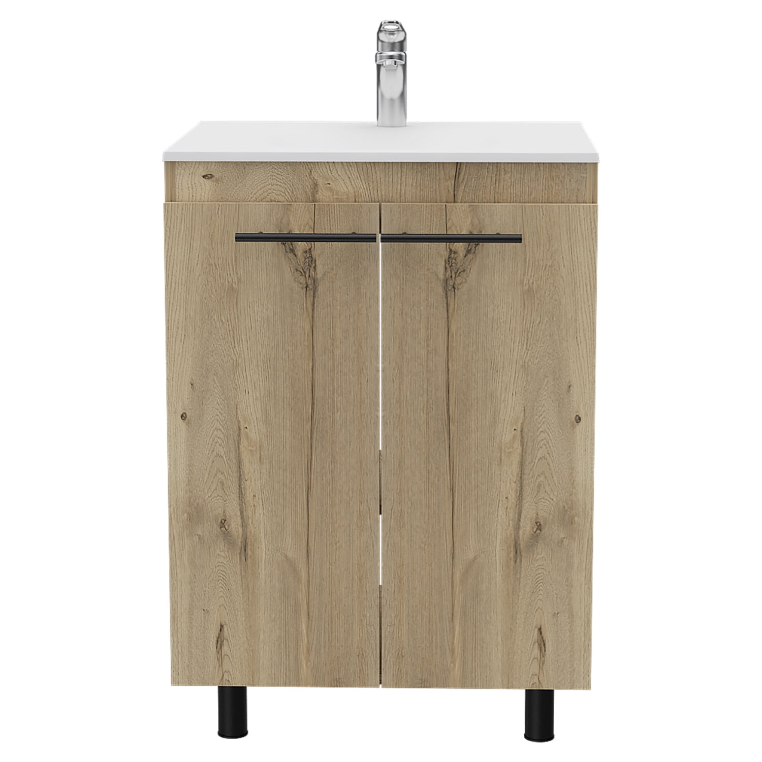 Floor Cabinet Oxnard Bathroom Light Oak - Walmart.com throughout Floor Cabinet Oxnard