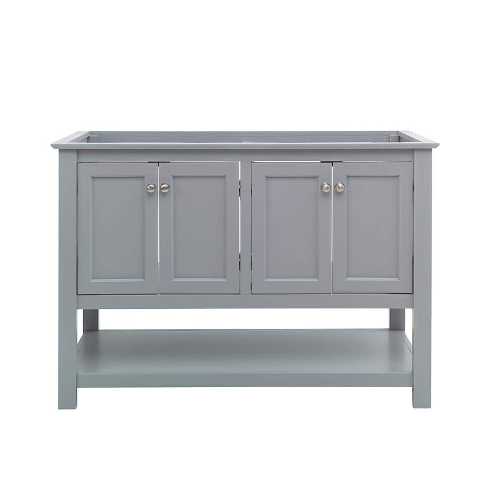 Fresca Manchester 48 In. Double Bath Vanity Cabinet Without Top In Gray ... regarding Fresca Fcb2348Gr Manchester 48" Gray Traditional Bathroom Cabinet