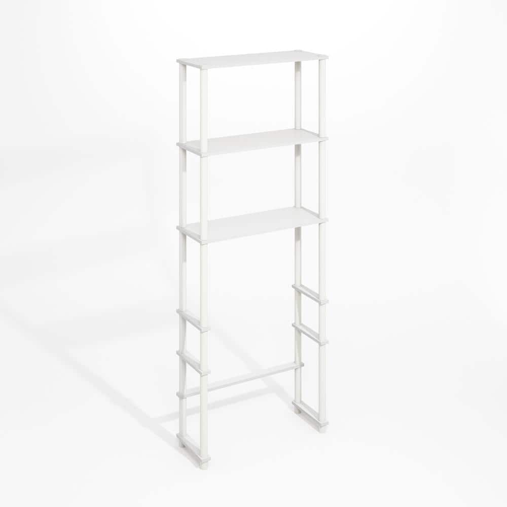 Furinno Turn-N-Tube 23.62 In. W X 64.57 In. H X 9.05 In. D Plain White ... pertaining to Creating Comfortable Toilet Spaces in Smallest Bathrooms with Innovative Design