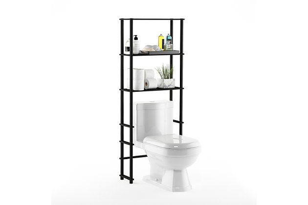 Furinno Turn-N-Tube Over The Toilet Space Saver | Ashley Furniture ... regarding Turn-N-Tube Toilet Space Saver