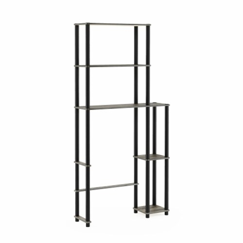 Furinno Turn-N-Tube Toilet Space Saver With 5 Shelves, French Oak Grey ... pertaining to Creating Comfortable Toilet Spaces in Smallest Bathrooms with Innovative Design