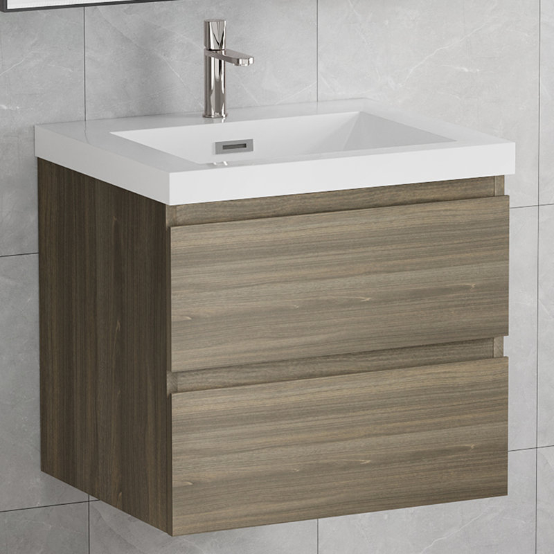 Gafiky 30 Inch Floating Bathroom Vanity With Resin Sink Modern Wall ... inside Maximizing Space with Salt 18Dx30 Floating Vanity Installations