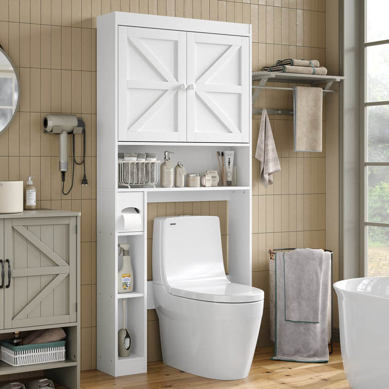 Gracie Oaks Laxmy Freestanding Over The Toilet Storage,Bathroom Storage ... with regard to Wlf2124 Toilet Topper Cabinet