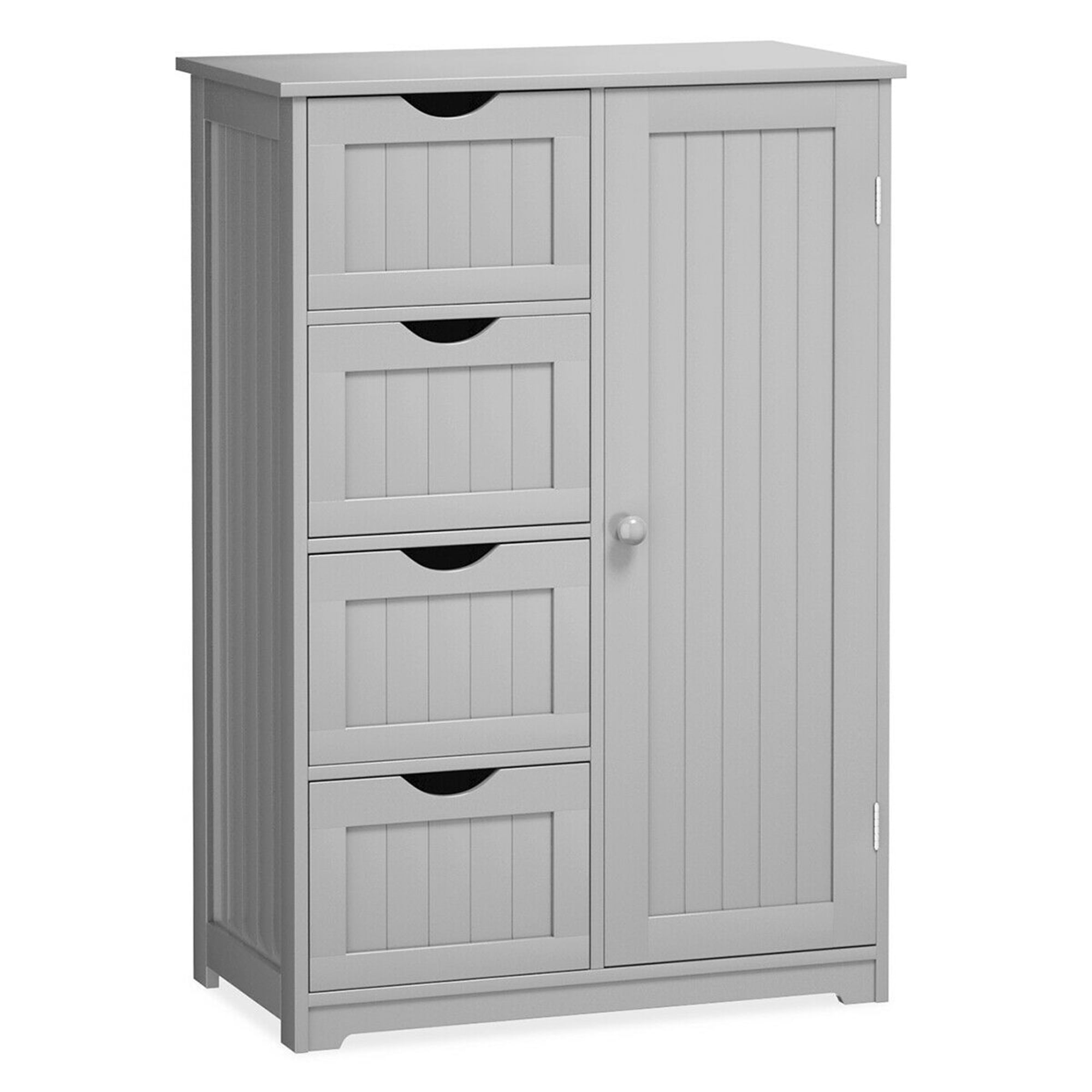 Gymax Bathroom Floor Cabinet Storage Organizer Cupboard W/ 4 Drawers ... intended for Exploring the Practical Benefits of Tall Wooden Bathroom Cabinets