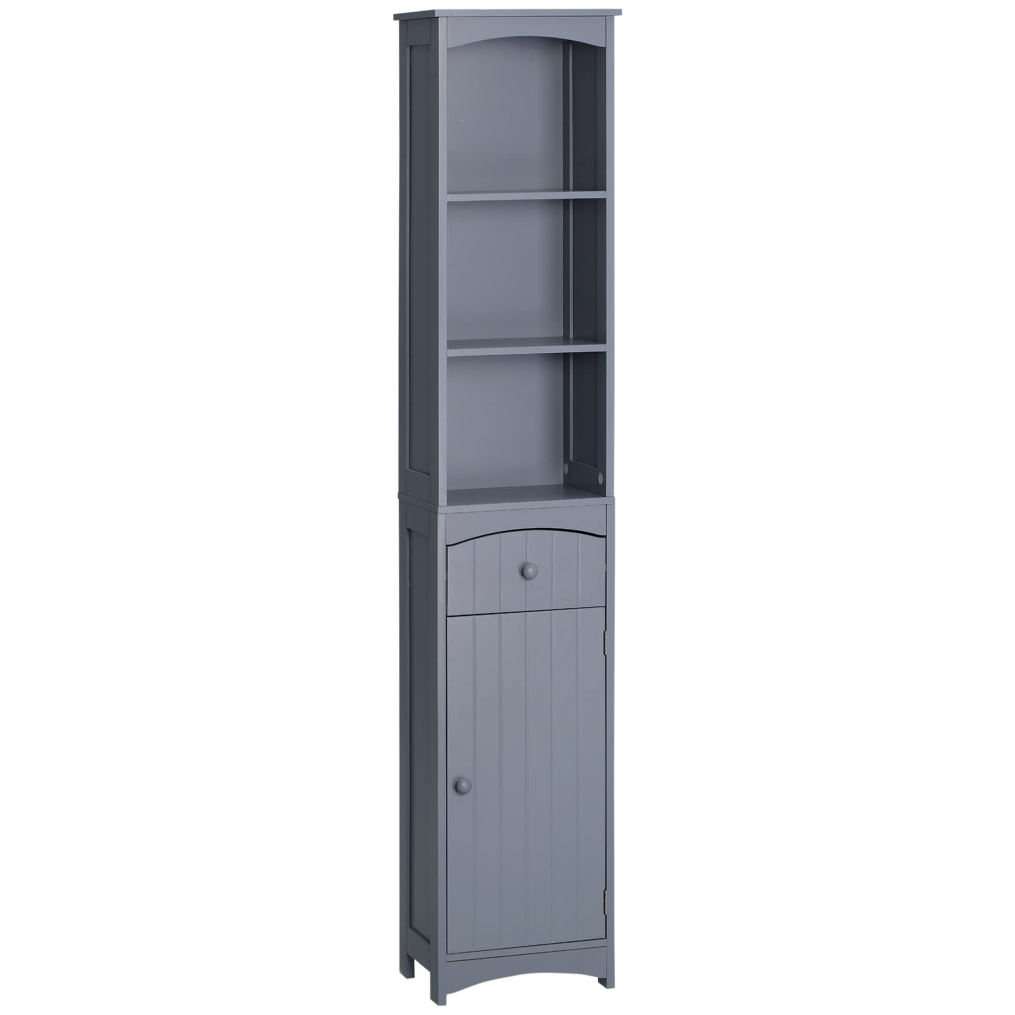 Homcom Bathroom Storage Cabinet, Free Standing Bathroom Storage Unit ... intended for The Psychology of Color: Why Gray Cabinetry Works Best in Bathrooms