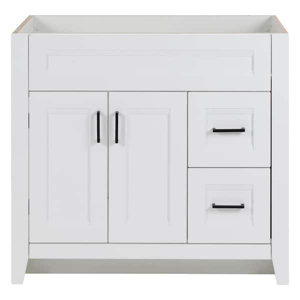 Home Decorators Collection Ridge 36 In. W X 22 In. D X 34 In. H Bath ... within Designing with simplicity timeless white vanity cabinets