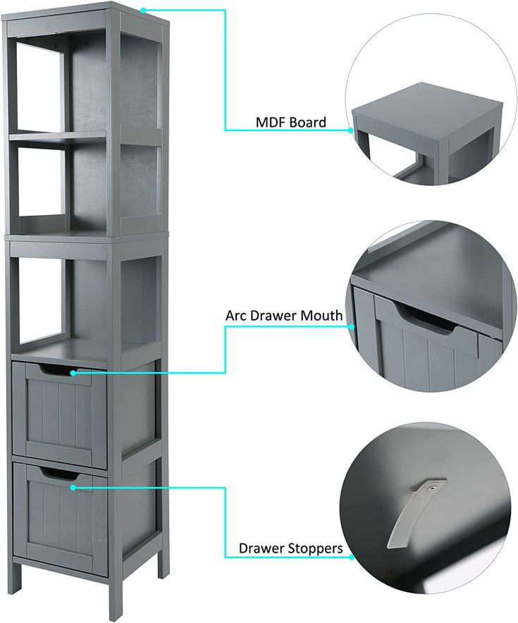 Homefort Bathroom Tall Cabinet, Linen Tower, Slim Storage Cabinet ... regarding Essential elements of effective bathroom organization