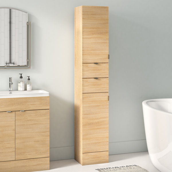 Hudson Reed Freestanding Tall Bathroom Cabinet | Wayfair.co.uk in Tall And Wide Storage Cabinet, Doors For Bath/Office