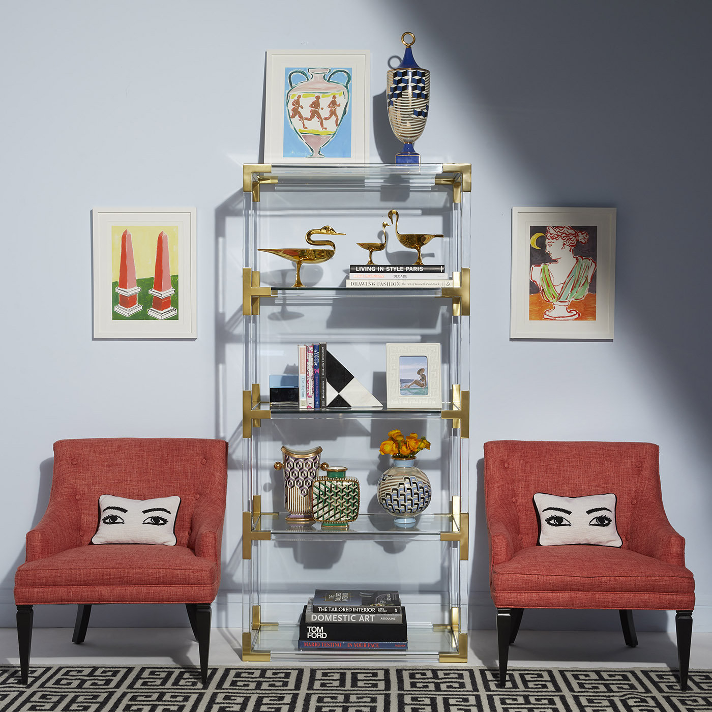 Jacques Etagere - Contemporary - Display And Wall Shelves - By Jonathan ... within Behind the Scenes with Jacques Etagere and His Brass Masterpieces