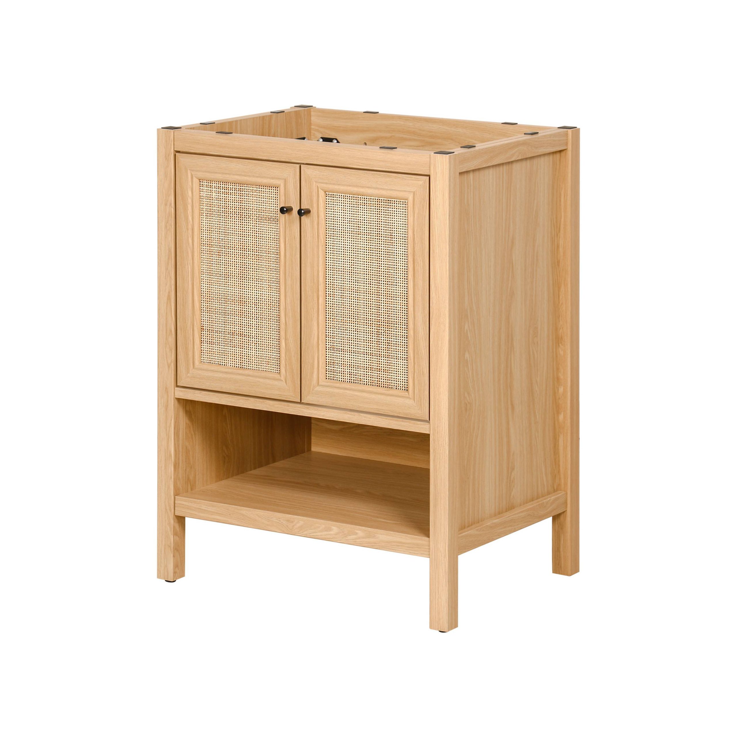 Jonathan Y Jasper 24 In. W X 18 In. D X 33 In. H Rattan Modern Coastal ... intended for Creating organized bathroom spaces with modular shelving designs