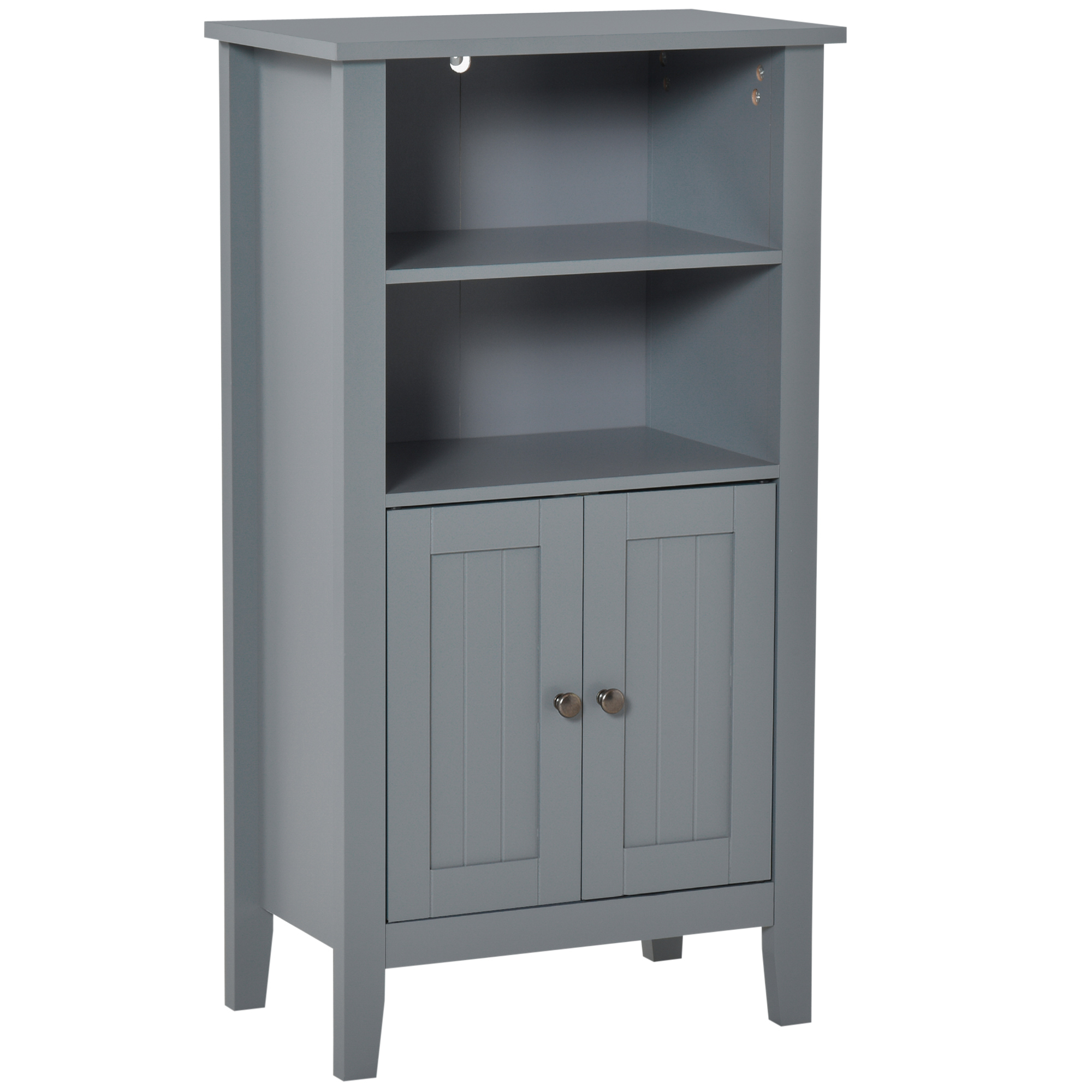 Kleankin Small Bathroom Vanity Bathroom Floor Cabinet, Free Standing ... in Gewnee 1-Shelf Freestanding Vanity Cabinet Light Gray
