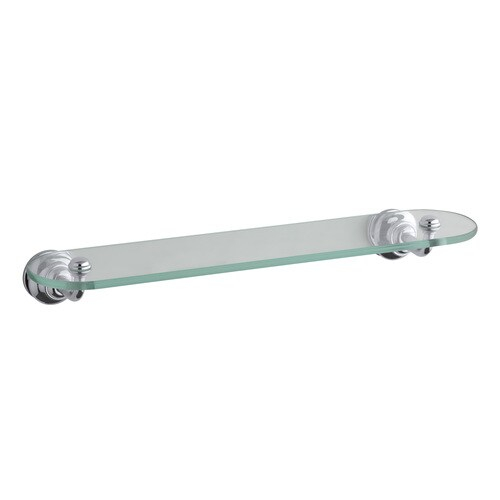 Kohler Fairfax Polished Chrome Glass Bathroom Shelf In The Bathroom ... intended for Maximizing Storage with Studio Bathroom Glass Shelf Polished Chrome Solutions
