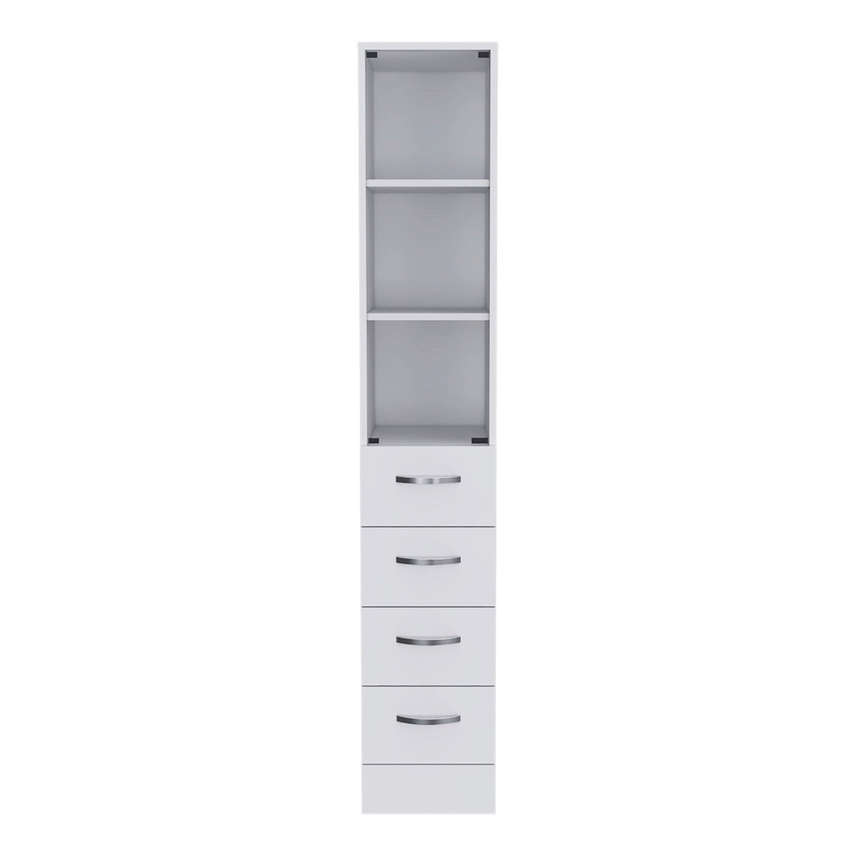Latitude Run® Magna Linen Cabinet With 4 Drawers And 3 Open Shelves ... throughout Magna Linen Cabinet-White