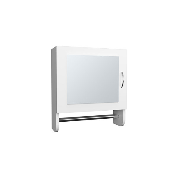 Latitude Run® Mirror Medicine Cabinet With Towel Rack, One Door Cabinet ... pertaining to Exploring Mirror Design in Modern Medicine Cabinets