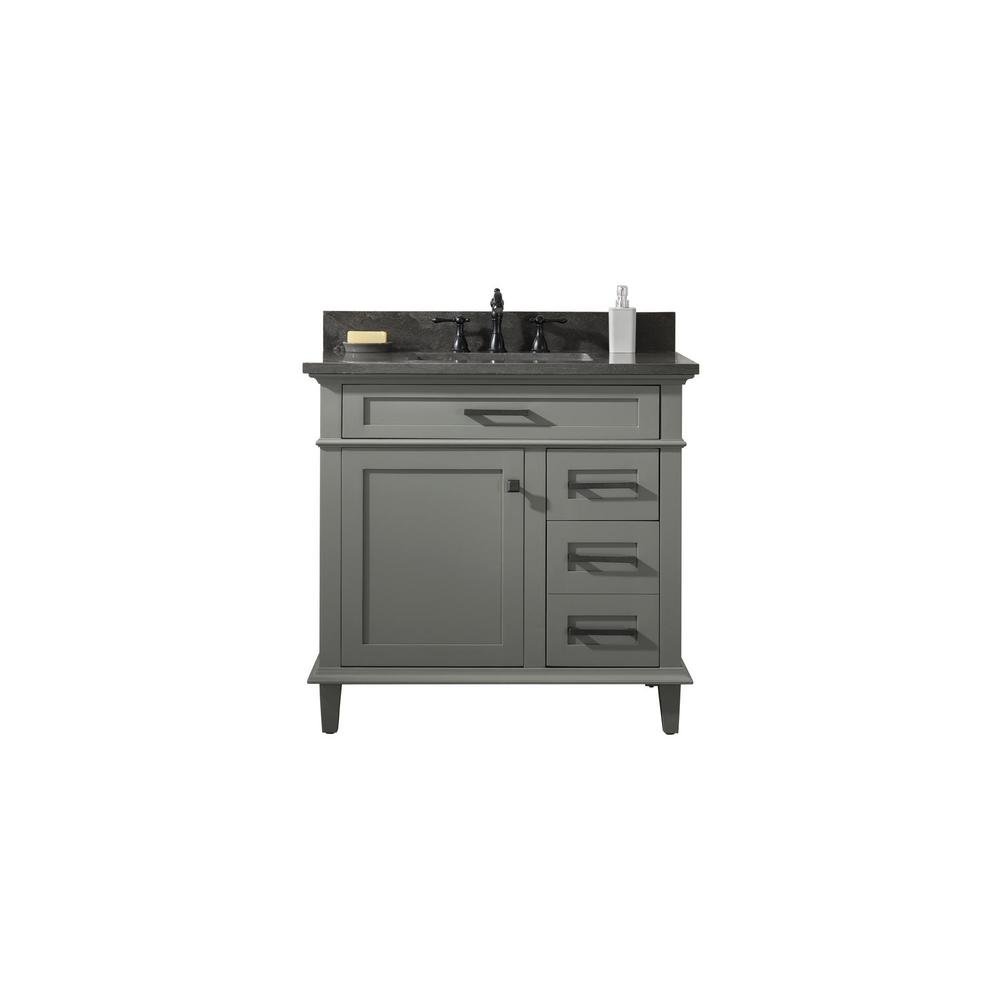 Legion Furniture 36 In. W X 22 In. D Vanity In Pewter Green With Marble ... within How to Choose the Right Bathroom Vanity for Your Space