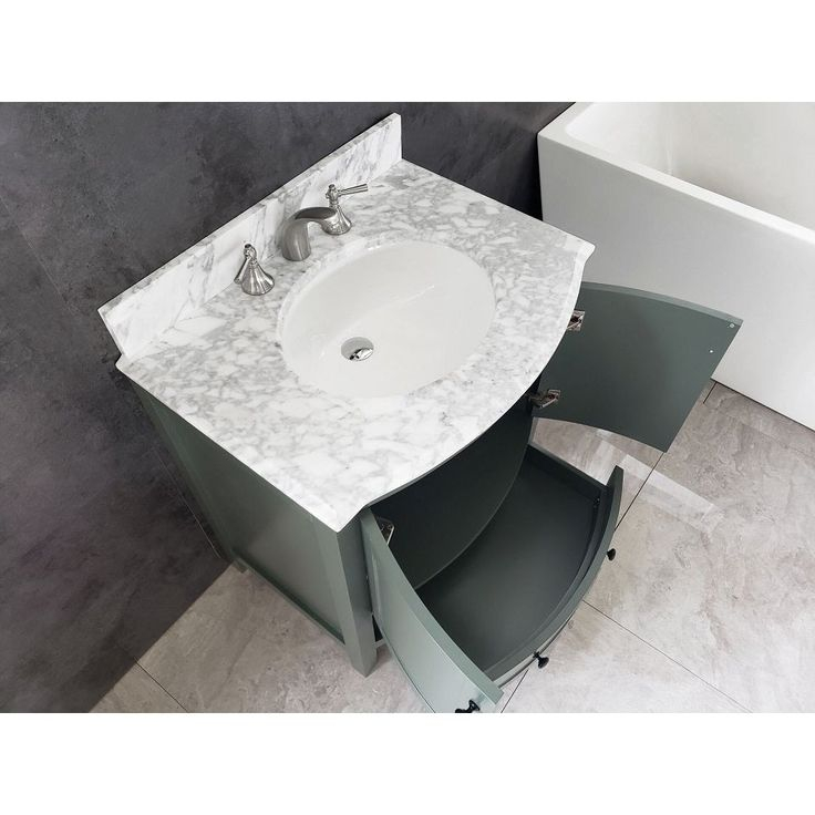 Legion Furniture 36" Pewter Green Bathroom Vanity - Pvc Wt9309-36-Pg ... for Legion Furniture Ws2512 Series Bathroom Sink Vanity, Pewter Green, 36"