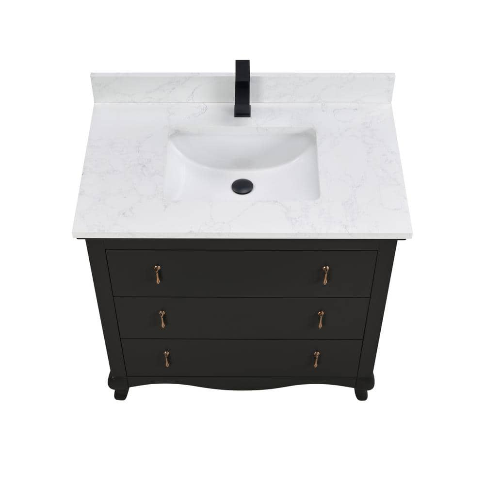 Legion Furniture Ws2512-36-Tb 36 In. Single Sink Vanity Tricorn Black ... regarding Legion Furniture Ws2512 Series Bathroom Sink Vanity, Cadet, 42"