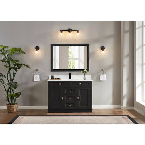 Legion Furniture Ws2516-48-Tb 48 In. Single Sink Sink Vanity Tricorn ... inside Legion Furniture Ws2512 Series Bathroom Sink Vanity, Tricorn Black, 60"