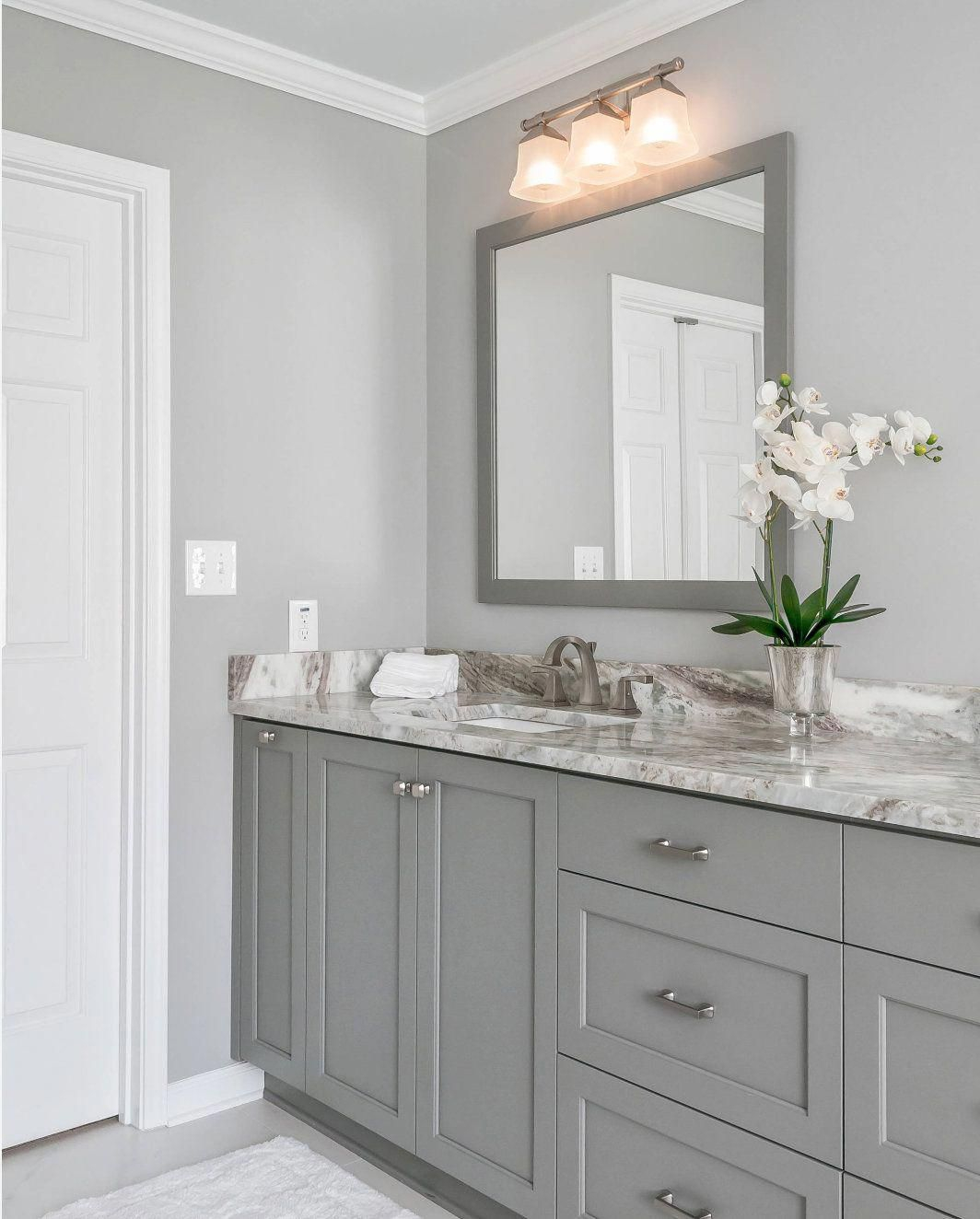 Light French Gray Bathroom intended for Milwaukee Bathroom Cabinet Light Gray
